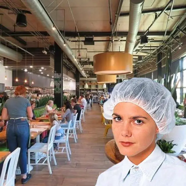 Alt view image 6 of 7 - COMFITWEAR 1000 PC DISPOSABLE HAIR NET COVERS Food Service Medical Office Safety Protocol One Size Fits  (White)