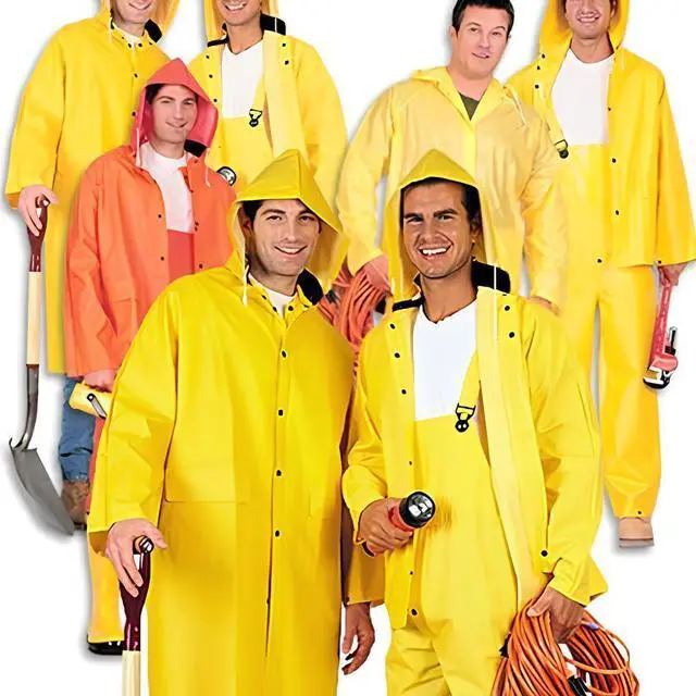 Alt view image 2 of 4 - COMFITWEAR 3 Peice Rainsuit. PVC/Poly Heavy Duty Yellow Rainsuit (2X-Large)