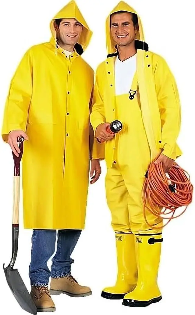 Alt view image 4 of 4 - COMFITWEAR 3 Peice Rainsuit. PVC/Poly Heavy Duty Yellow Rainsuit (2X-Large)