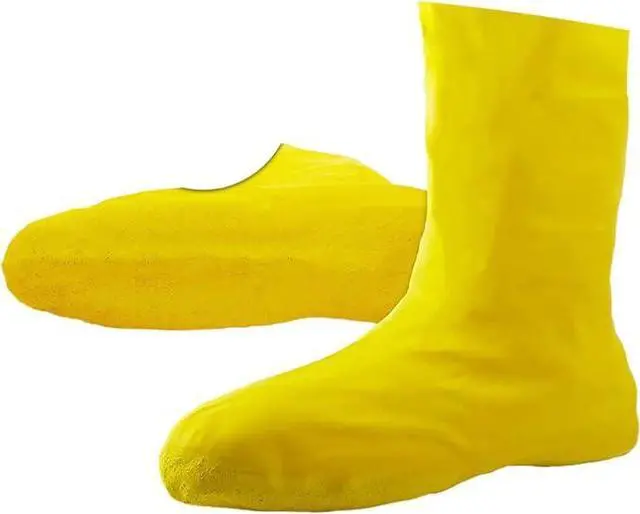 Alt view image 7 of 7 - COMFITWEAR Haz(Mat) Latex Boots Haz-Mat Yellow Latex Nuke Boot Cover, Over The Shoe, Size (2X-Large)