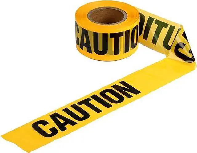 Alt view image 2 of 4 - COMFITWEAR Yellow Caution Barricade Tape, 3" x 300' Single Pack One Roll Construction Ready.