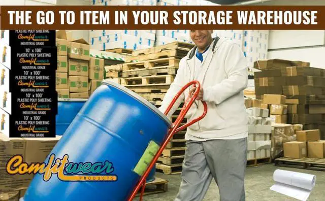 Alt view image 4 of 7 - COMFITWEAR Plastic Poly Sheeting Strong & Durable Industrial (10' x 100') 6 mil 60 Poly Bags on Roll Total One Case