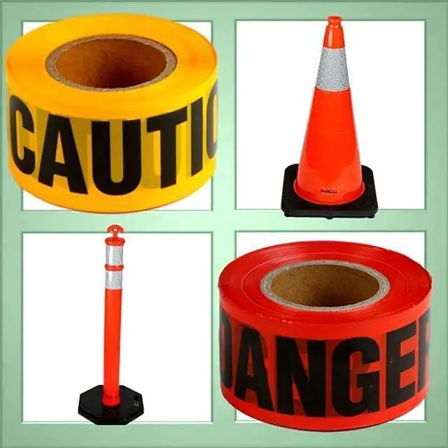 Alt view image 3 of 4 - COMFITWEAR Red Danger Barricade Tape, 3" Wide Tape Roll Single Pack Construction Ready ( PT-200)