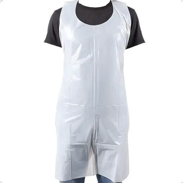 Alt view image 5 of 5 - COMFITWEAR 100-Pack Large White Disposable Waterproof Aprons , Individually Wrapped for Commercial, Household, and Salon Use