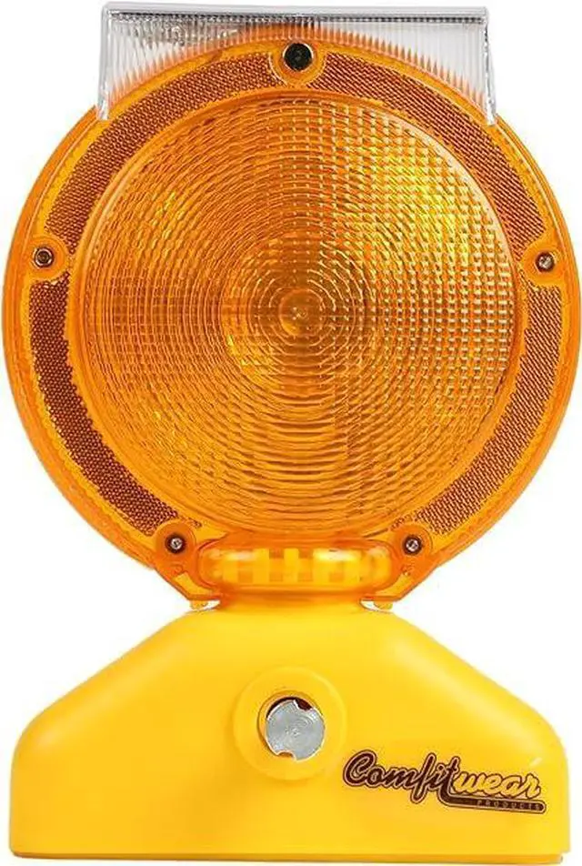 Alt view image 2 of 7 - COMFITWEAR Barricade Light with Photocell 2-Sided Visibility UV Coated Safety Traffic Signal Light, Flashing Yellow Beacon Light for Car, Truck, Trailer, Boat, Warehouse, Parking Lot (1)