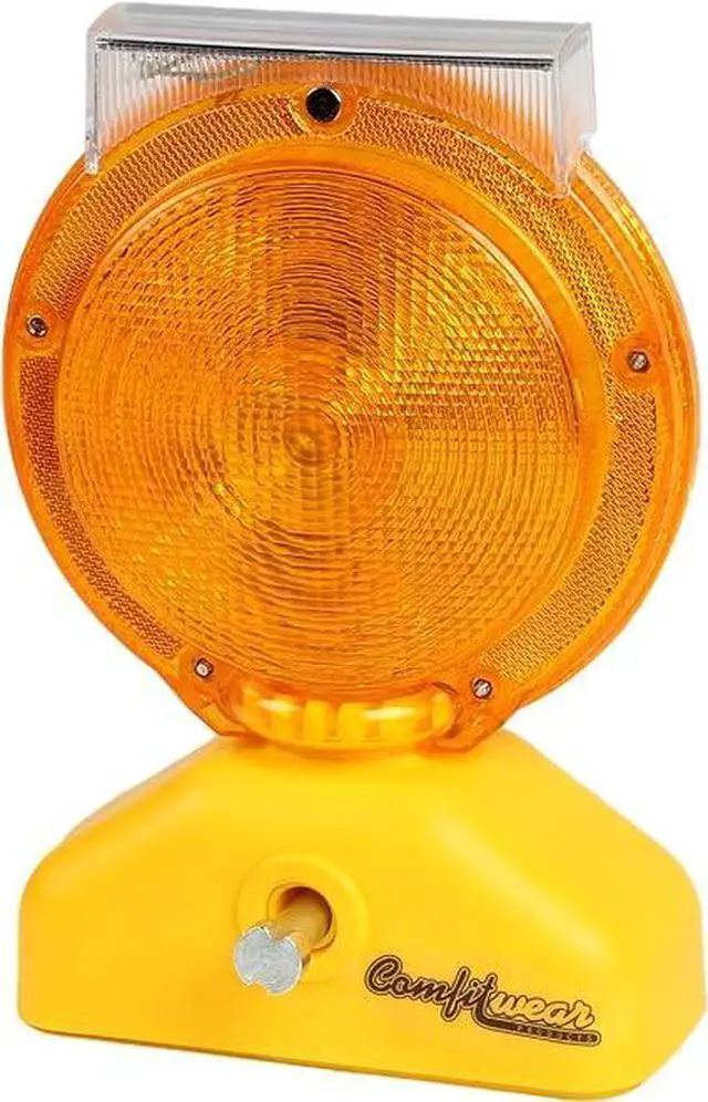 Alt view image 3 of 7 - COMFITWEAR Barricade Light with Photocell 2-Sided Visibility UV Coated Safety Traffic Signal Light, Flashing Yellow Beacon Light for Car, Truck, Trailer, Boat, Warehouse, Parking Lot (3)