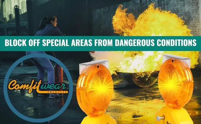 Alt view image 7 of 7 - COMFITWEAR Barricade Light with Photocell 2-Sided Visibility UV Coated Safety Traffic Signal Light, Flashing Yellow Beacon Light for Car, Truck, Trailer, Boat, Warehouse, Parking Lot (6),(Pack of 6)