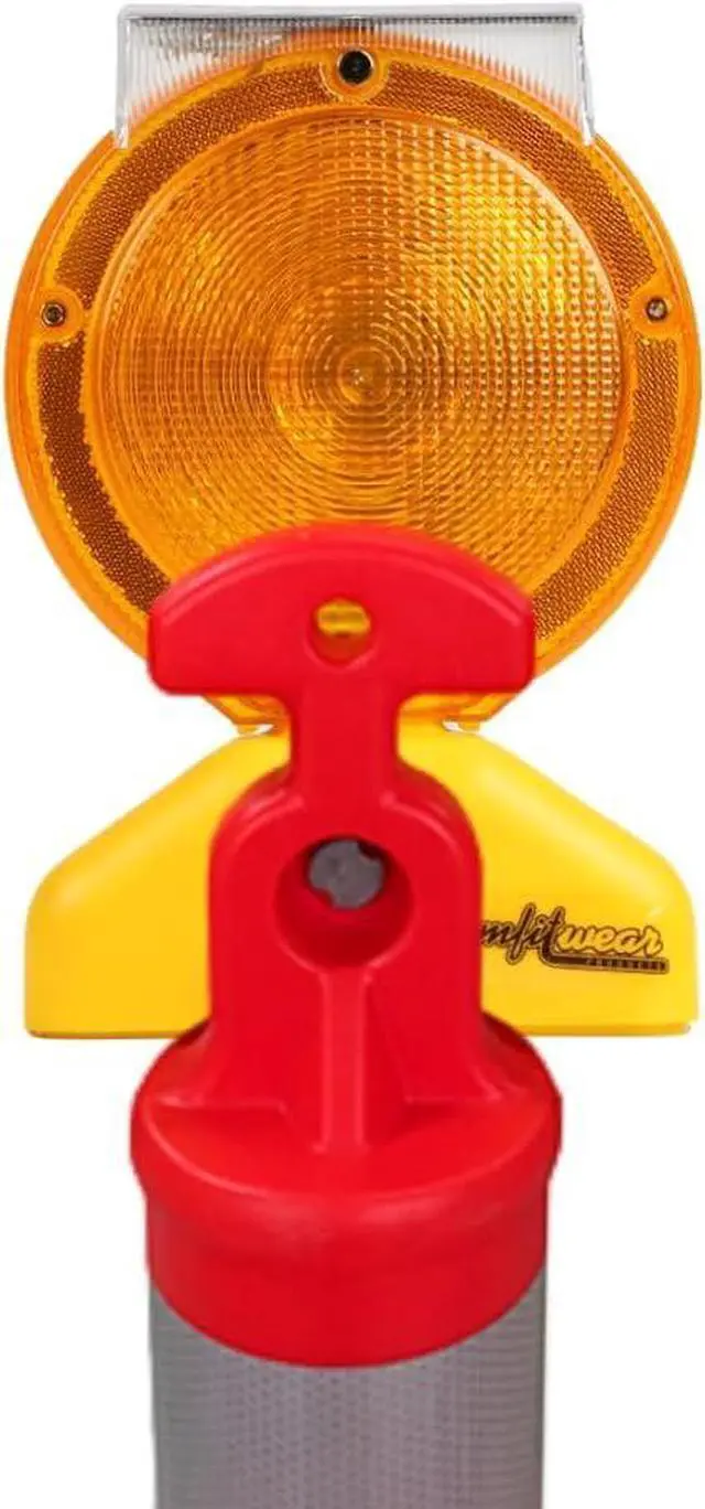 Alt view image 3 of 6 - COMFITWEAR Barricade Light with Photocell 2-Sided Visibility UV Coated Safety Traffic Signal Light, Flashing Yellow Beacon Light for Car, Truck, Trailer, Boat, Warehouse, Parking Lot (12),(Pack of 12)