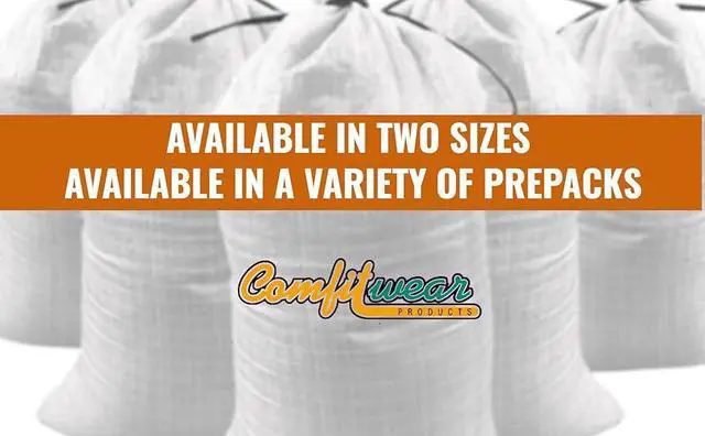 Alt view image 4 of 7 - COMFITWEAR Heavy Duty Durable SandBags, Water Resistant UV Protection Polypropylene Sand Bags Ultra Tough Sandbags Hurricane Flooding Protection Gardening Construction (17 x 27,100 PACK)