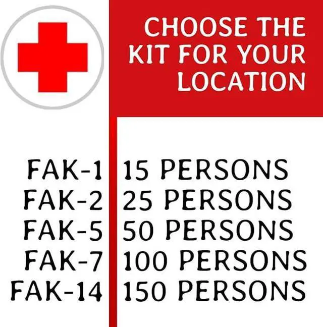 Alt view image 6 of 6 - COMFITWEAR First Aid Emergency Kit Minor Emergencies ANSI Compliant Weatherproof Plastic Case (FAK 2- For  25 Persons)