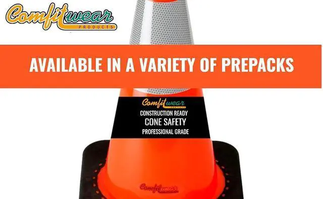 Alt view image 4 of 7 - COMFITWEAR 18" Orange Traffic Cones 6" 3M Reflective Collars Construction Safety Playgrounds Street Safety (Pack of 24, 18" - 6" REFLECTOR)