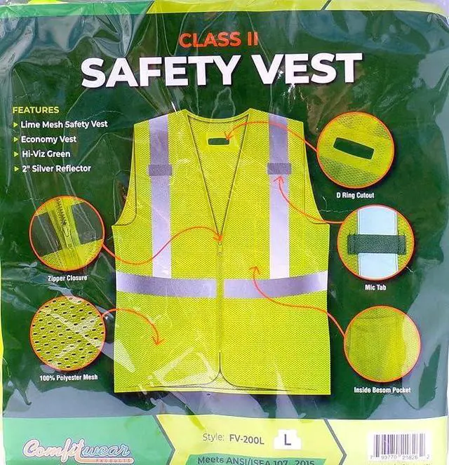 Alt view image 2 of 7 - COMFITWEAR High Visibility Safety Vests for Construction Work School Outdoor Sports Traffic Safety Bright Yellow (1 Pack,Yellow,One Size)