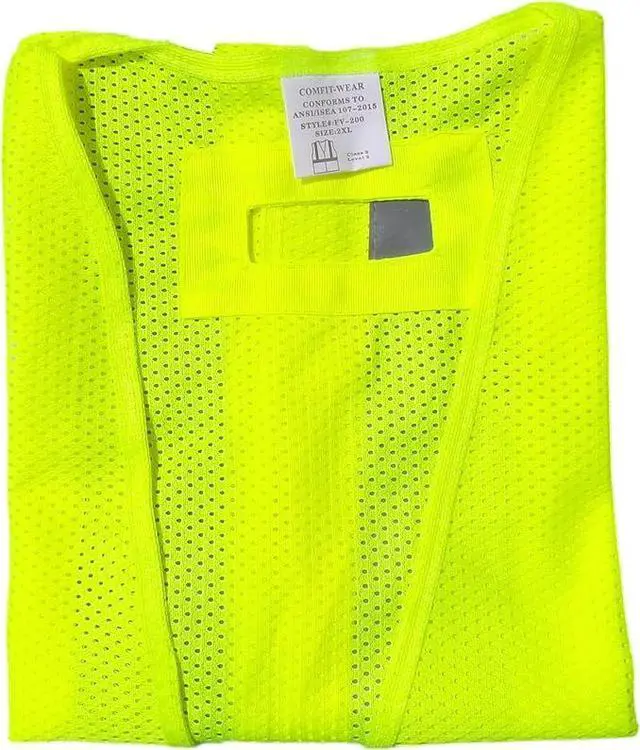 Alt view image 5 of 7 - COMFITWEAR High Visibility Safety Vests for Construction Work School Outdoor Sports Traffic Safety Bright Yellow (1 Pack,Yellow,One Size)
