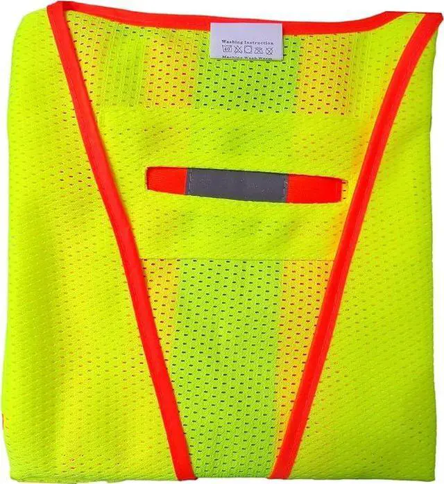 Alt view image 4 of 7 - COMFITWEAR High Visibility Safety Vests for Construction,Work School Outdoor Sports Traffic Safety Orange/Yellow (6 Pack, X-LARGE)