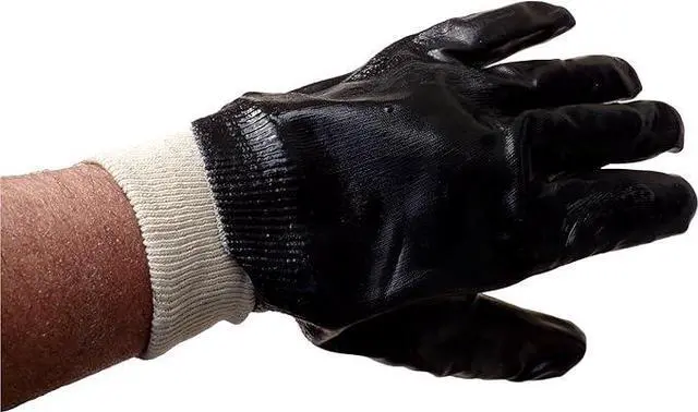 Alt view image 5 of 7 - Comfort Lined Heavy Duty PVC Coated Chemical Resistant Clean Room Gloves Knit Gloves PACK OF 12