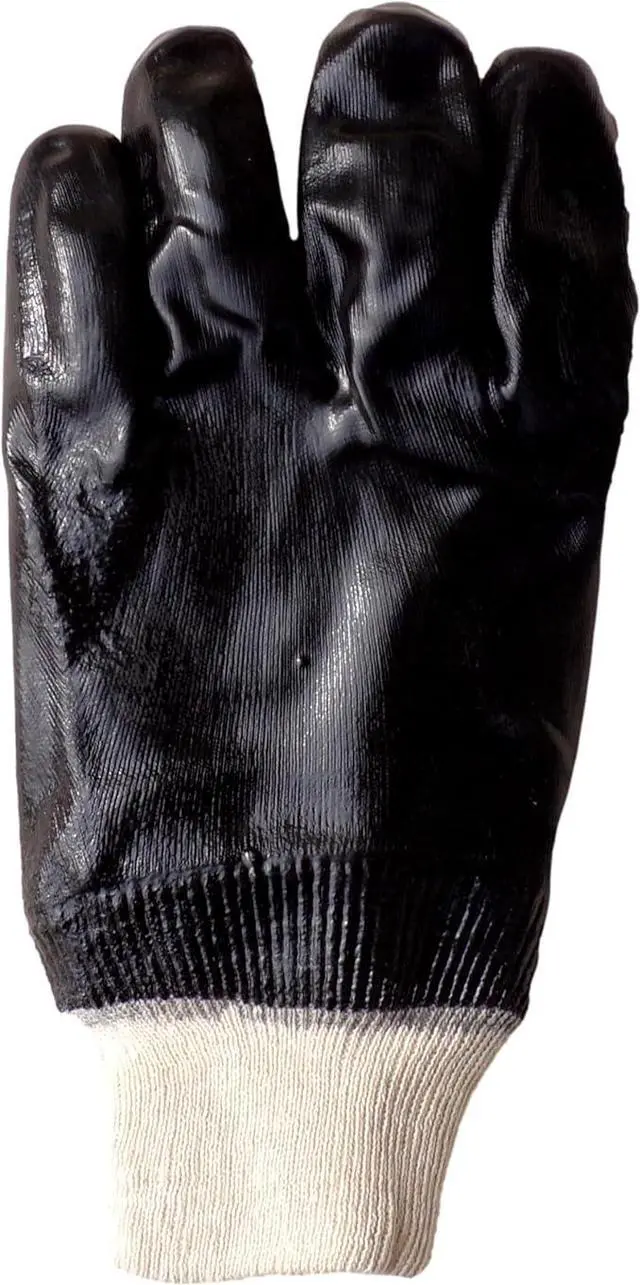 Alt view image 7 of 7 - Comfort Lined Heavy Duty PVC Coated Chemical Resistant Clean Room Gloves Knit Gloves PACK OF 12