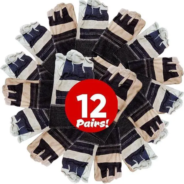 Alt view image 2 of 6 - COMFITWEAR Leather Palm Economy Gloves DENIM CUFF Value Great For Home Garden Office Construction (Pack of 12)