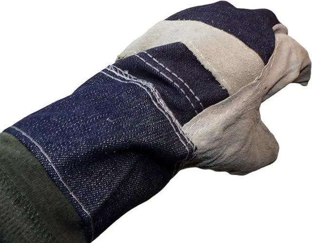 Main image of COMFITWEAR Leather Palm Economy Gloves DENIM CUFF Value Great For Home Garden Office Construction (Pack of 12)