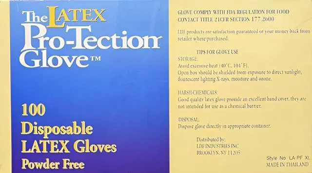 Alt view image 2 of 3 - COMFITWEAR 200 Disposable Latex Gloves, Powder Free Size X-Large(2 Boxes,200 Gloves)