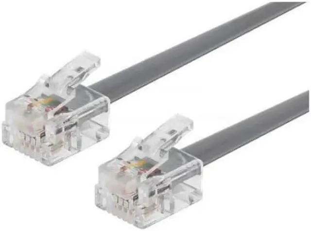 Alt view image 6 of 9 - Monoprice Landline Telephone Cable - 7 Feet - RJ11(6P4C) Straight for Data