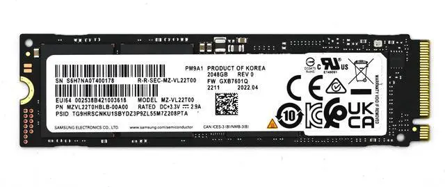 Alt view image 3 of 3 - SAMSUNG PM9A1(980 PRO OEM Version) V-NAND 2280 SSD PCIe NVMe Gen 4 Gaming M.2 Internal Client Solid State Hard Drive