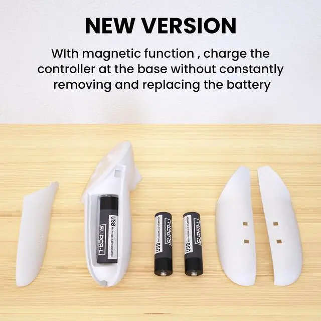 Alt view image 4 of 7 - Charging dock for Meta Quest 3, compact design charge the Meta Quest 3 and the controllers, with 2pcs 2700mWh batteries, adjustable RGB light