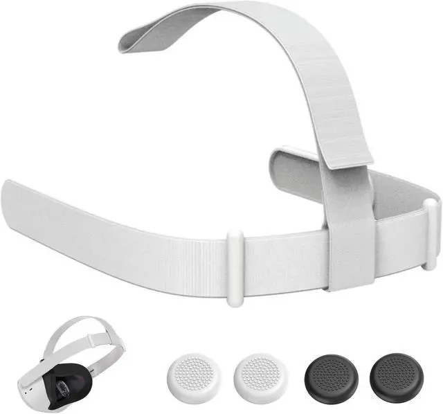 Main image of ZVTE Original Quality Head Strap for Oculus Quest 2, Replacement Head Strap for Meta Quest 2, VR Accessories with 2 Pair Thumb Grip Caps, Oculus Quest 2 Head Strap, Meta Quest 2 Head Strap