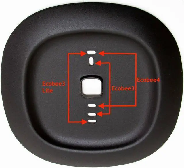 Alt view image 3 of 3 - Aluminum Wall Trim Plate Mount for Ecobee Smart Thermostat (BLACK)