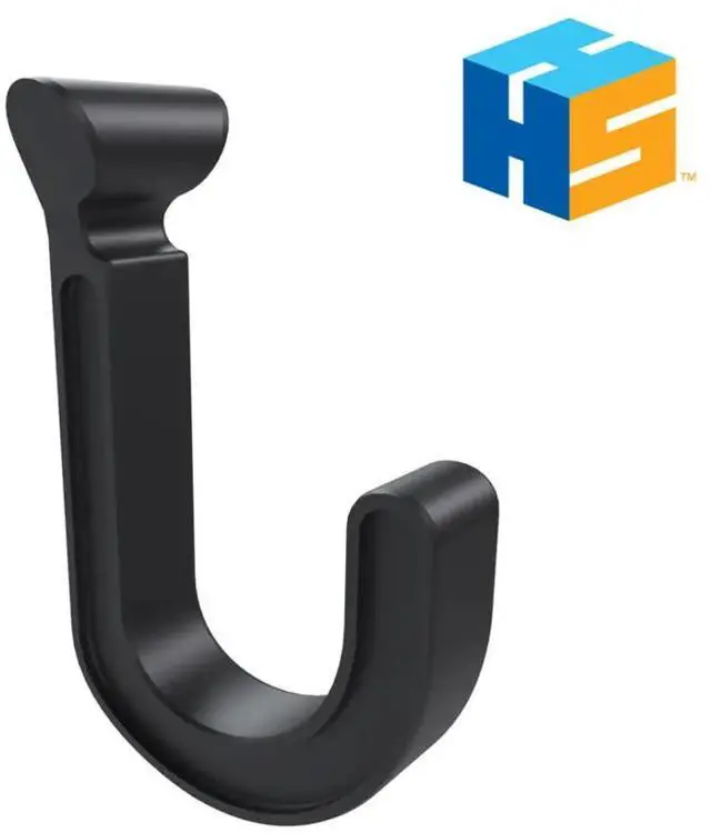 Alt view image 2 of 6 - Hang It Simple J Hooks (3-Pack) ? Heavy-Duty Adjustable Tool & Broom Hooks for Wall-Mount Modular Rail Organizer ? Space-Saving Garage, Laundry & Home Organizer Add-On ? Made in USA