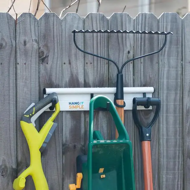 Alt view image 4 of 6 - Hang It Simple J Hooks (3-Pack) ? Heavy-Duty Adjustable Tool & Broom Hooks for Wall-Mount Modular Rail Organizer ? Space-Saving Garage, Laundry & Home Organizer Add-On ? Made in USA