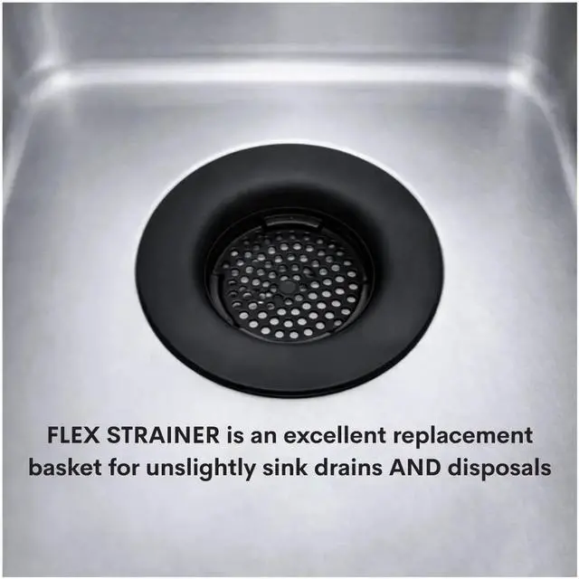 Alt view image 5 of 7 - Flex Strainer Kitchen Sink Drain Basket Strainer for 3.5 Inch Drains - BPA-Free, Dishwasher Safe, Made in USA