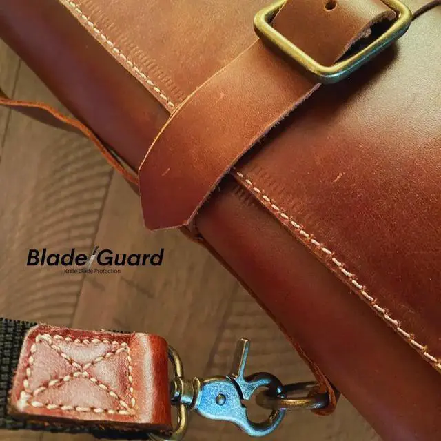 Alt view image 4 of 7 - Blade Guard? Premium Leather Chef Knife Roll Bag - 5 pocket