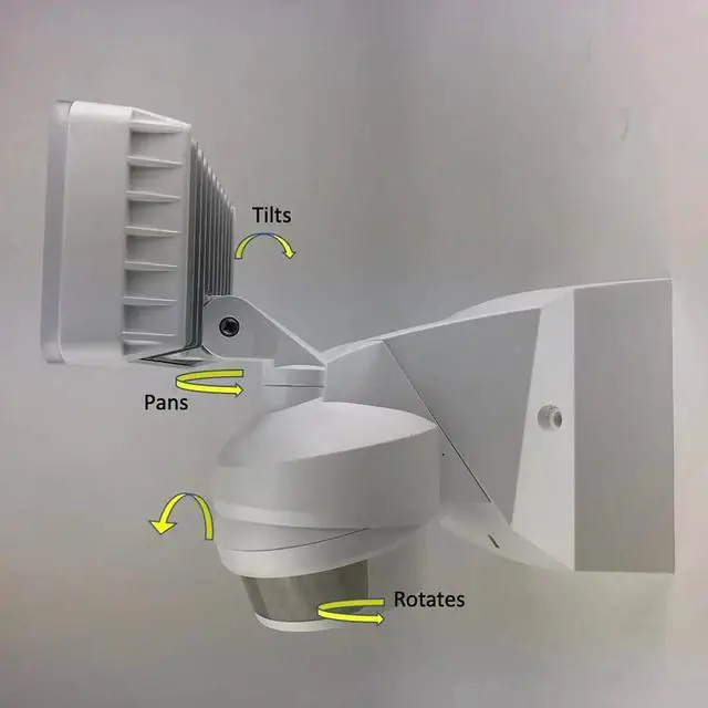 Alt view image 4 of 7 - IQ America LED Motion Security Floodlight ? 1600 Lumen 120V