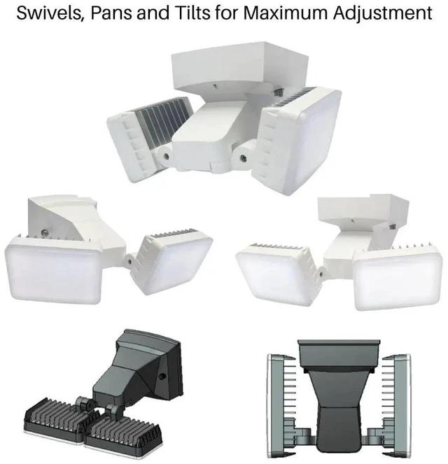 Alt view image 7 of 7 - IQ America LED Dusk to Dawn Security Flood Light ? 2100 Lumen