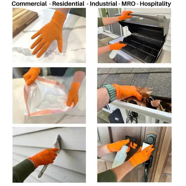 Alt view image 6 of 7 - American Safety Glove Disposable Latex Low Protein Natural Rubber Non-Allergy 7 MIL 1PK (100 Gloves) Medium 10 Boxes