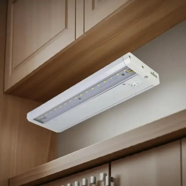 Alt view image 2 of 7 - FLI 12 inch LED Under Cabinet Surface Mount Task Light, Direct Wire, Switch, Dimmable, Linkable, 400 Lumens, 3000K Warm White, 120V, 6.2 Watts, CUL listed, Energy Star Rated