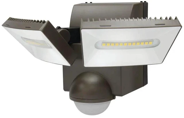 Alt view image 7 of 7 - IQ America LB1880 800 Lumen Battery Operated LED Motion Security Flood Light Wall Eave Universal Mount Indoor Outdoor Closet Shed Storage Attic Workshop Garage Safe Barbeque Light White/Bronze