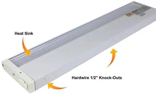 Alt view image 4 of 7 - FLI 24 inch LED Under Cabinet Surface Mount Task Light, Direct Wire, Switch, Dimmable, Linkable, 760 Lumens, 3000K Warm White ,11.3 watts, CUL Listed, Energy Star Rated