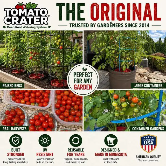 Alt view image 6 of 7 - Tomato Crater Root-Zone Watering System ? Tomatoes & Vegetables | 3-Pack | Made in USA