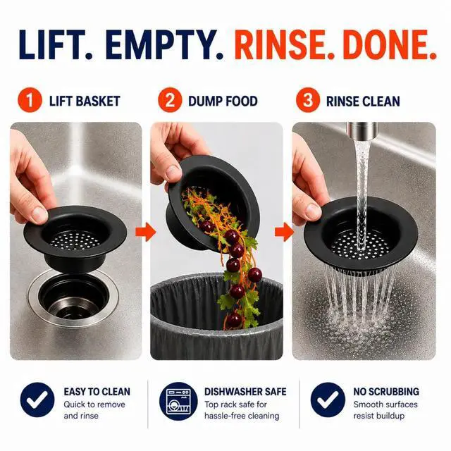 Alt view image 3 of 7 - Flex Strainer 2-in-1 Sink Strainer & Stopper