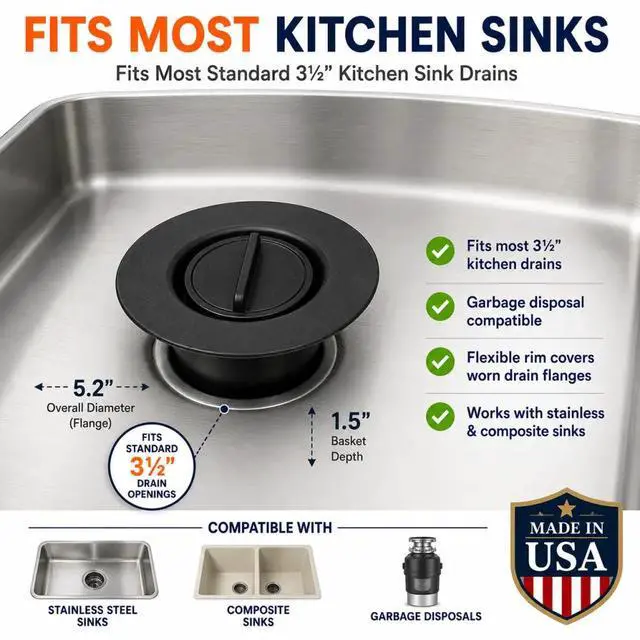 Alt view image 4 of 7 - Flex Strainer 2-in-1 Sink Strainer & Stopper