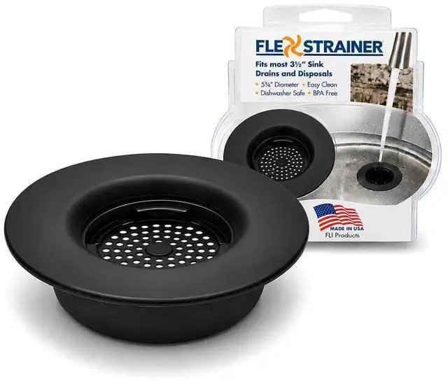 Main image of Flex Strainer Kitchen Sink Drain Basket Strainer for 3.5 Inch Drains - BPA-Free, Dishwasher Safe, Made in USA