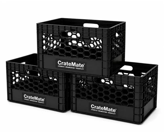 Alt view image 2 of 7 - CrateMate? 24QT Heavy-Duty Stackable Milk Crate