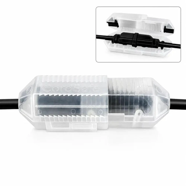 Main image of CordSafe PLUS Weatherproof Outdoor Extension Cord Cover for String Lights