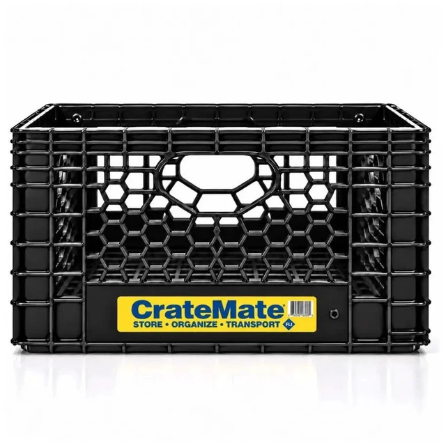 Main image of CrateMate? 24QT Heavy-Duty Milk Crate | Stackable Storage Bin