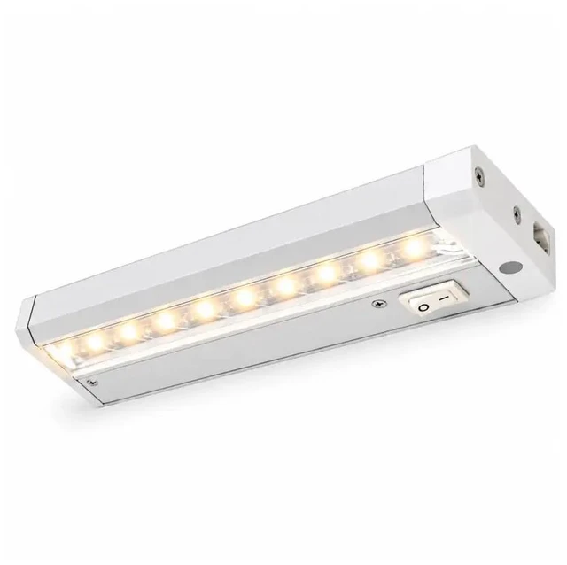 Main image of LED Under Cabinet Task Light, Direct Wire or Plug-in + connector, Switch ,Dimmable, Linkable, 400 Lumens, 3000K Warm White, 6.2 Watts, CUL and E-Star listed, 12"