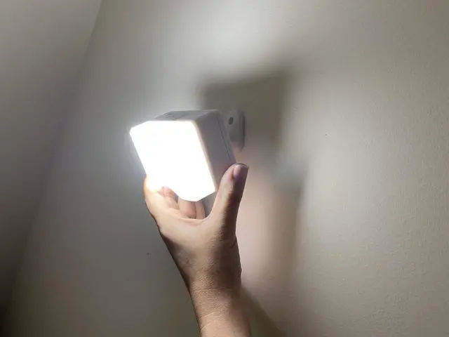 Alt view image 4 of 5 - IQ America LB1135WH battery powered indoor outdoor weatherproof led motion security motion sensor floodlight, 350 lumens, pivots and rotates, mount anywhere-take anywhere security light 4in white