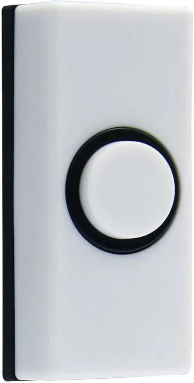 Alt view image 3 of 3 - IQ America DP1814 Contemporary White Non-Lit Pushbutton Doorbell