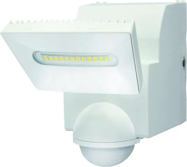 Alt view image 2 of 3 - IQ America LB1850WH 500 Lumen Battery Operated LED Motion Security Flood Light Wall Eave Universal Mount Indoor Outdoor Closet Shed Storage Attic Workshop Garage Safe Light White