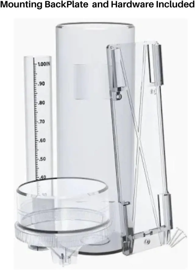 Alt view image 3 of 7 - Stratus Precision Rain Gauge  Professional 14-inch All-Weather Instrument with Mounting Bracket  Accurate to 1/100th Inch  Durable and Easy-to-Read for Gardeners and Meteorologists